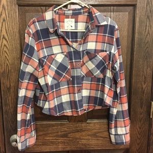 LA Hearts Cropped Flannel